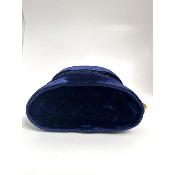 Rare Navy Velvet Crossbody Binocular Bag - Picture 8 of 8